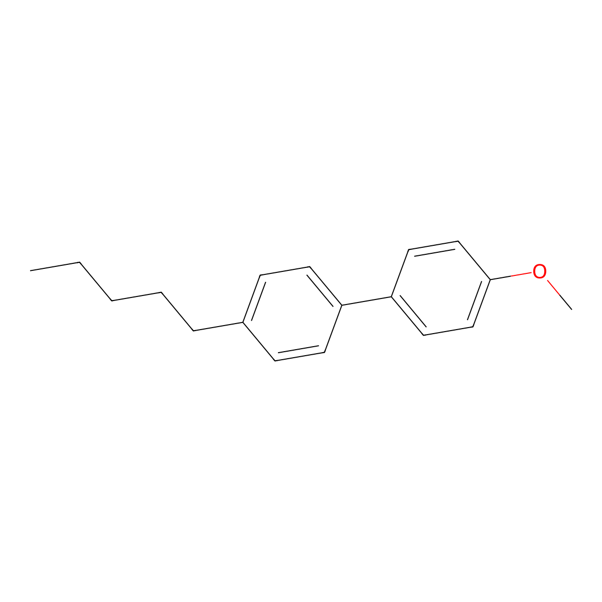 4-Methoxy-4'-pentyl-1,1'-biphenyl molecular structure, CAS 58244-49-8