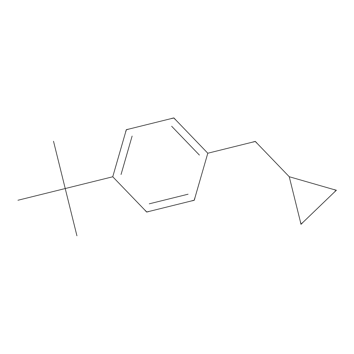 1-tert-Butyl-4-(cyclopropylmethyl)benzene molecular structure, CAS 58249-45-9