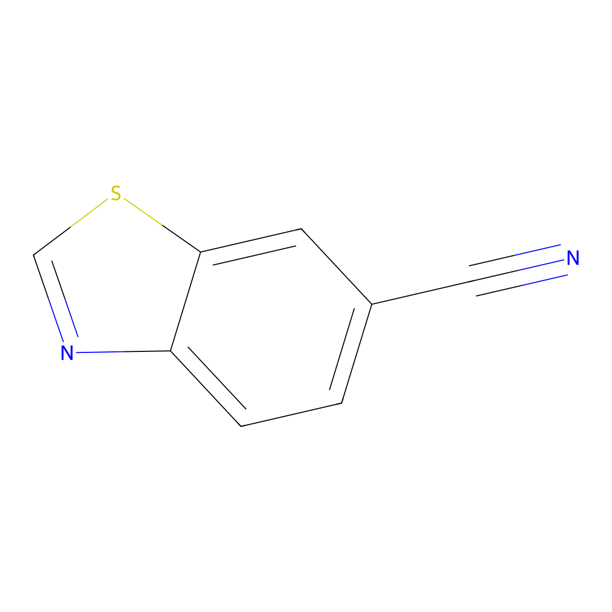 Benzothiazole-6-carbonitrile molecular structure, CAS 58249-61-9