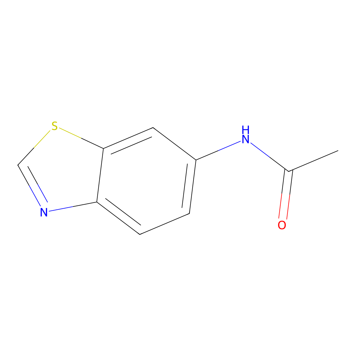 N-(1,3-benzothiazol-6-yl)acetamide molecular structure, CAS 58249-63-1