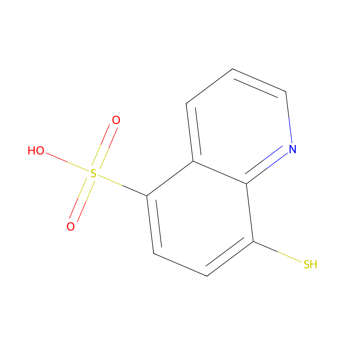 8-Sulfanylquinoline-5-sulfonic acid molecular structure, CAS 5825-36-5