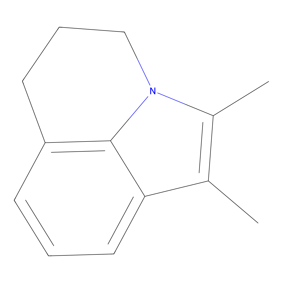 1,2-Dimethyl-5,6-dihydro-4H-pyrrolo[3,2,1-ij]quinoline molecular structure, CAS 5825-43-4