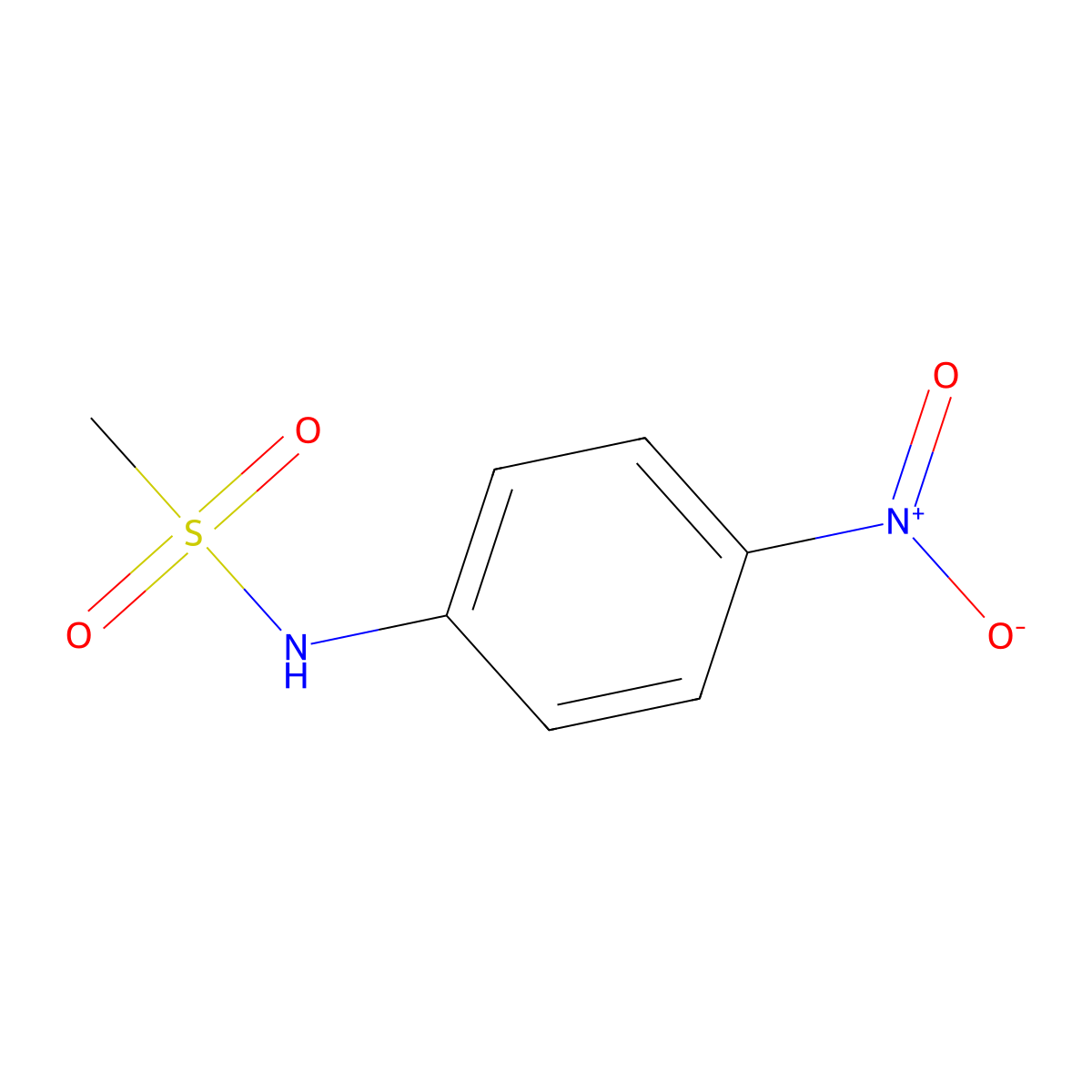 N-(4-nitrophenyl)methanesulfonamide molecular structure, CAS 5825-62-7
