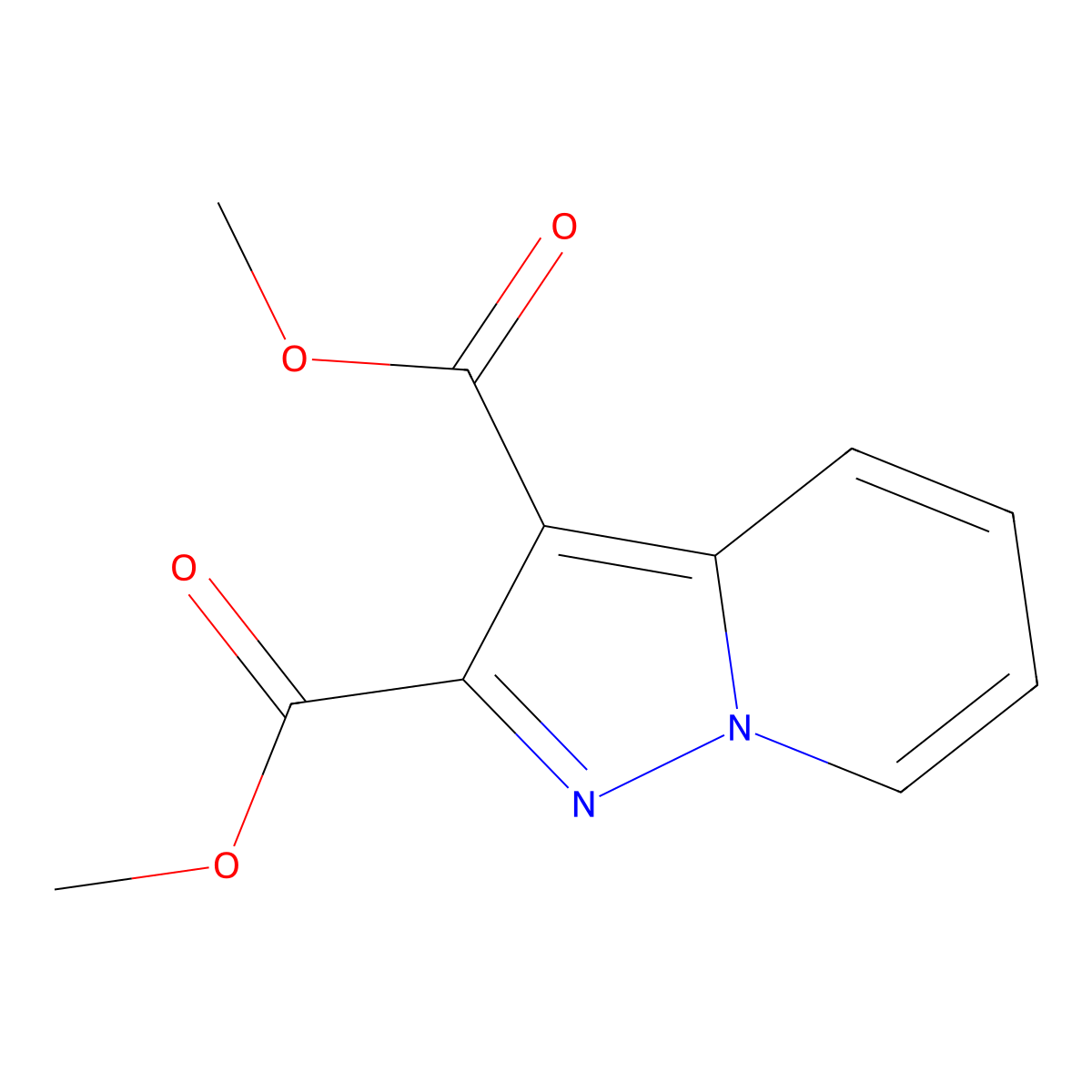 Dimethyl pyrazolo(1,5-a)pyridine-2,3-dicarboxylate molecular structure, CAS 5825-71-8