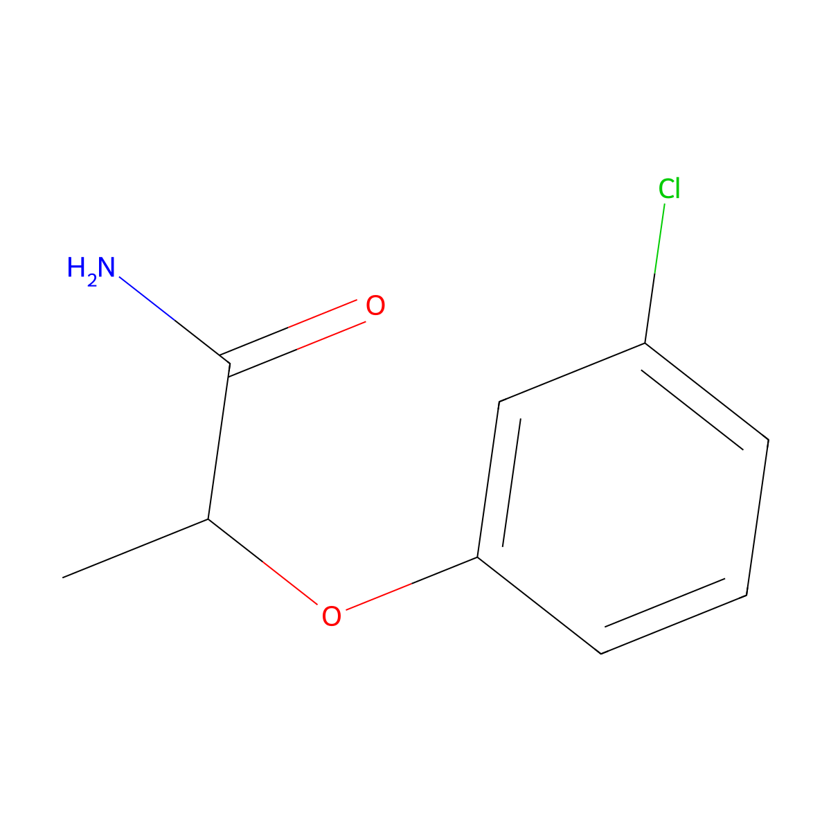 2-(3-Chlorophenoxy)propionamide molecular structure, CAS 5825-87-6