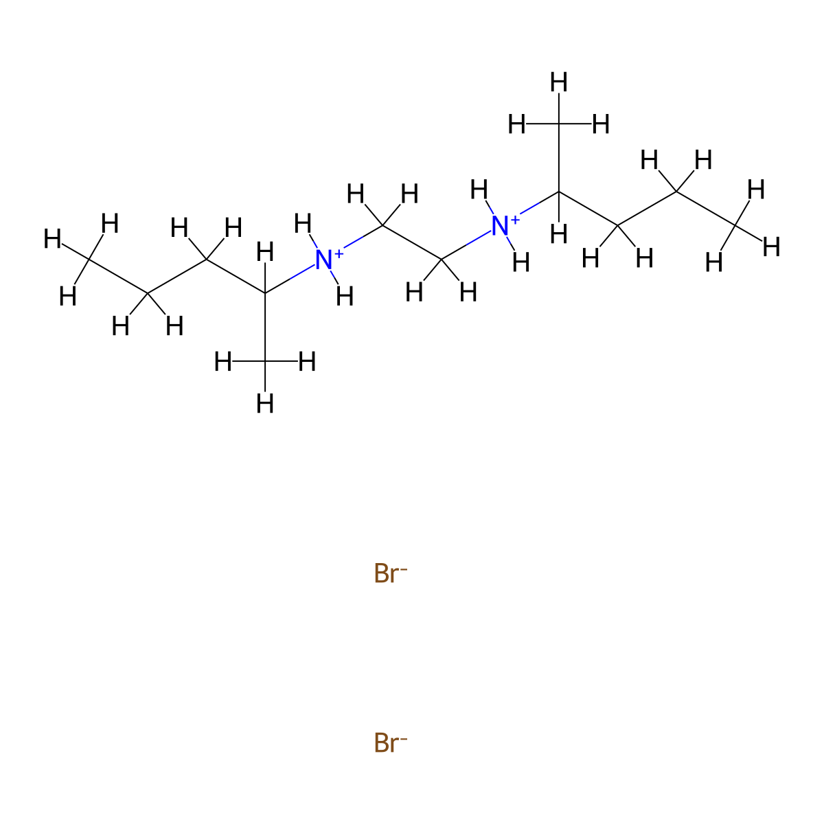 N~1~,N~2~-Di(pentan-2-yl)ethane-1,2-diamine--hydrogen bromide (1/2) molecular structure, CAS 58253-38-6