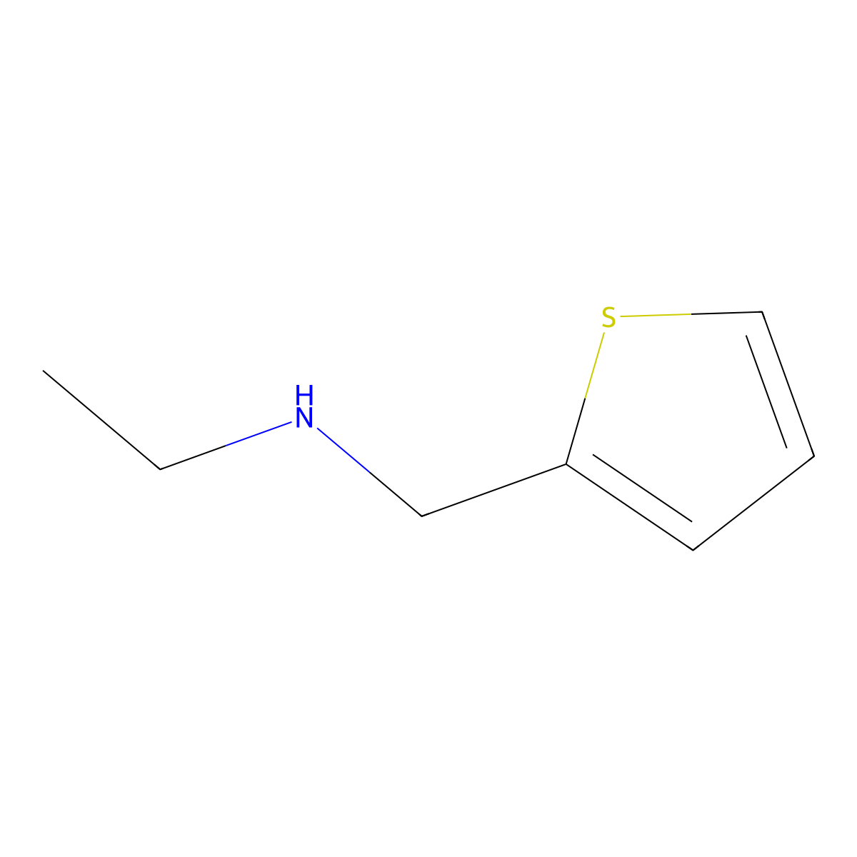 Ethyl[(thiophen-2-yl)methyl]amine molecular structure, CAS 58255-25-7
