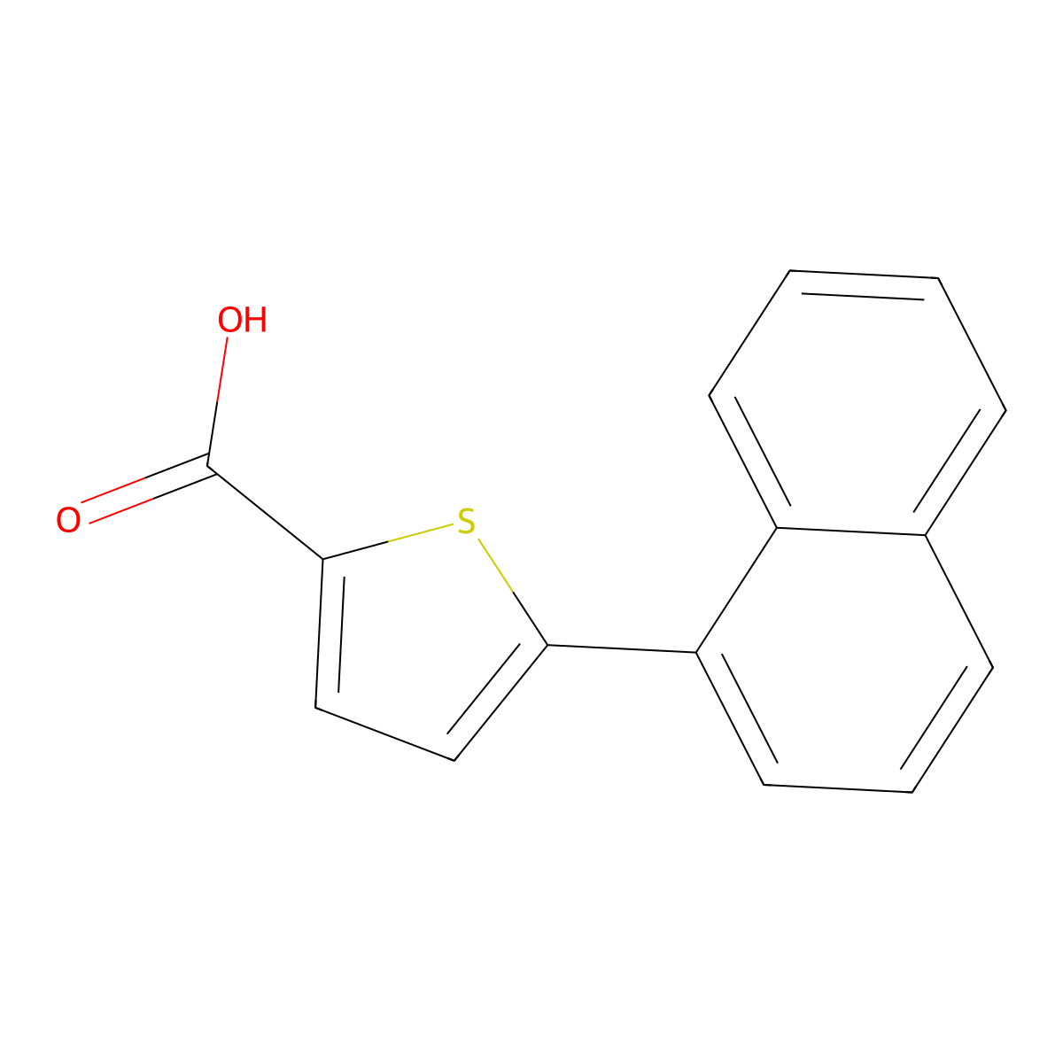 5-(1-Naphthyl)thiophene-2-carboxylic acid molecular structure, CAS 58256-10-3