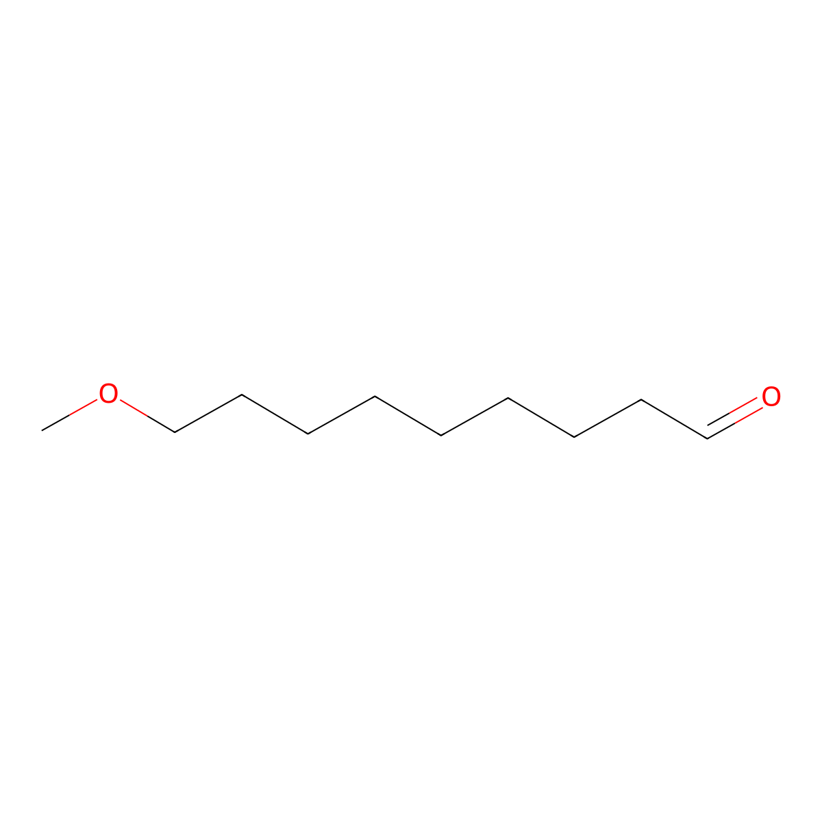9-Methoxy-nonanal molecular structure, CAS 58257-19-5