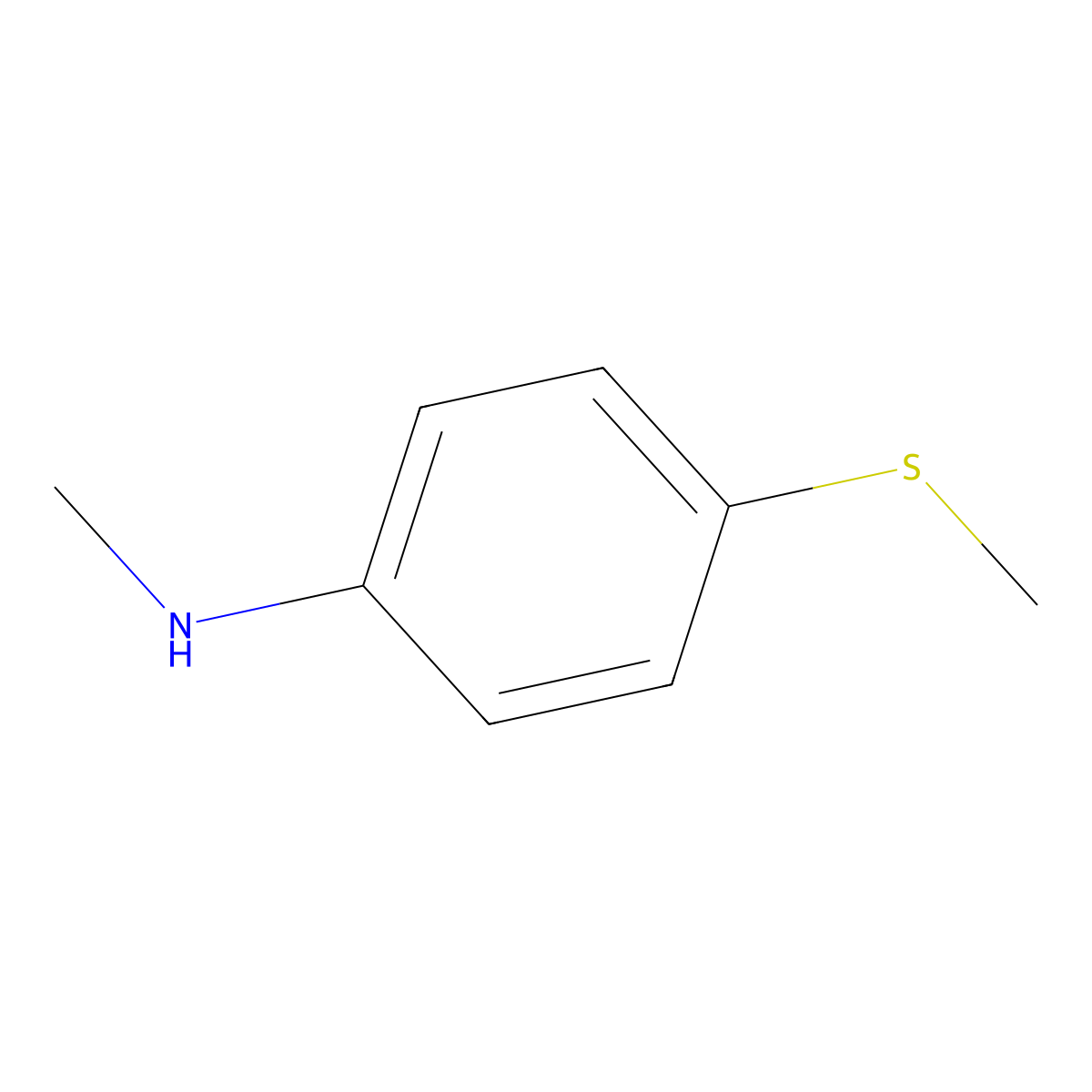 N-Methyl-4-(methylsulfanyl)aniline molecular structure, CAS 58259-33-9