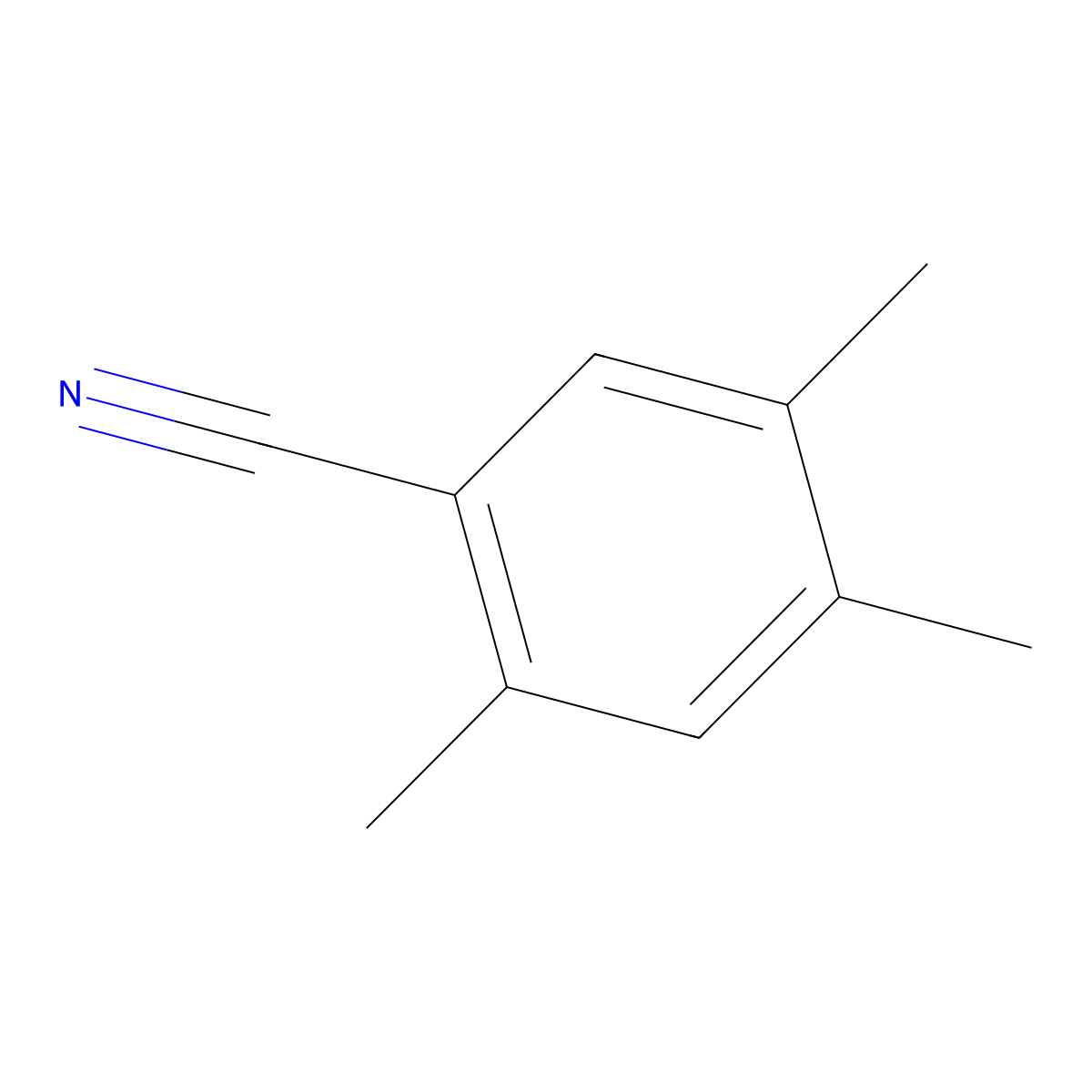 2,4,5-Trimethylbenzonitrile molecular structure, CAS 58260-83-6