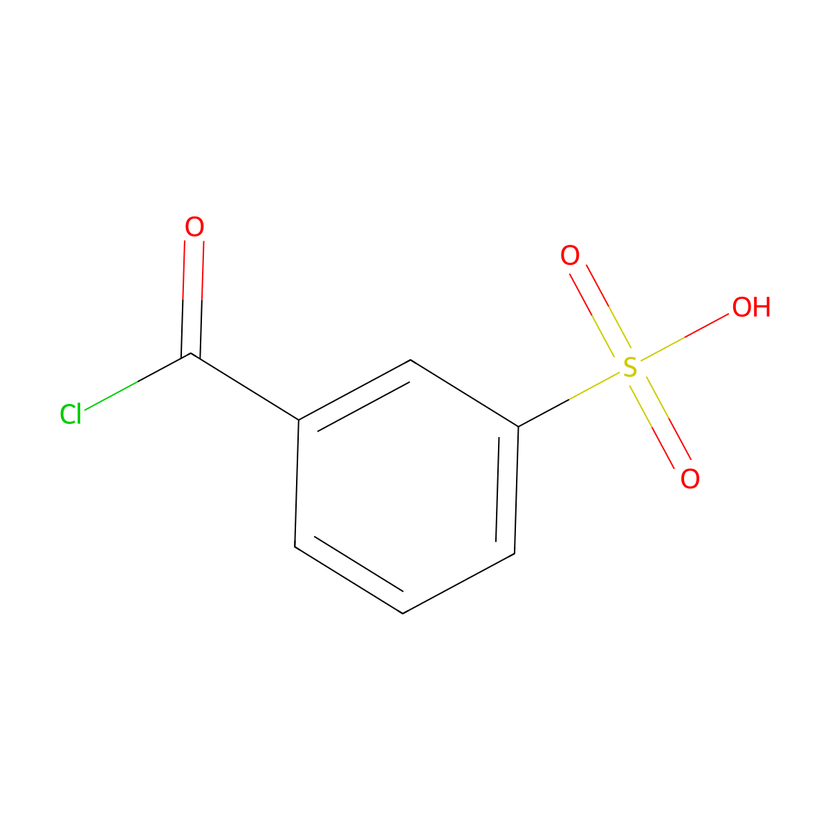 m-(Chlorocarbonyl)benzenesulphonic acid molecular structure, CAS 58261-80-6