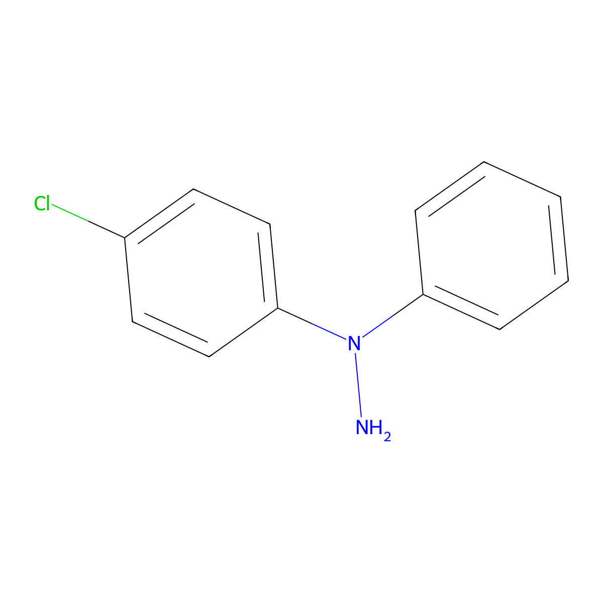 1-(4-Chlorophenyl)-1-phenylhydrazine molecular structure, CAS 58263-75-5