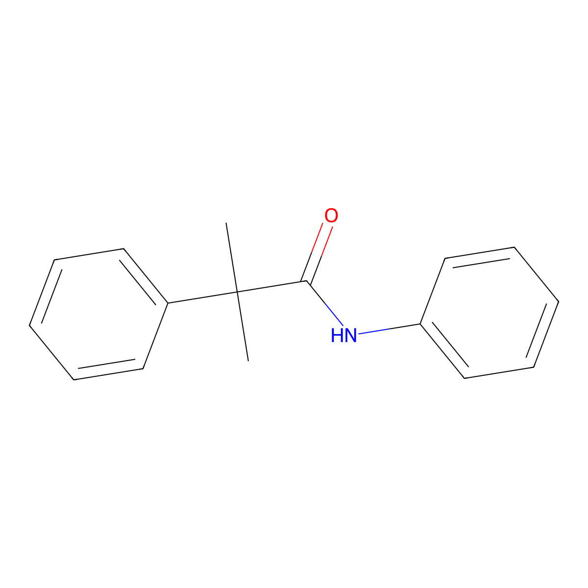 2-Methyl-n,2-diphenylpropanamide molecular structure, CAS 58265-36-4