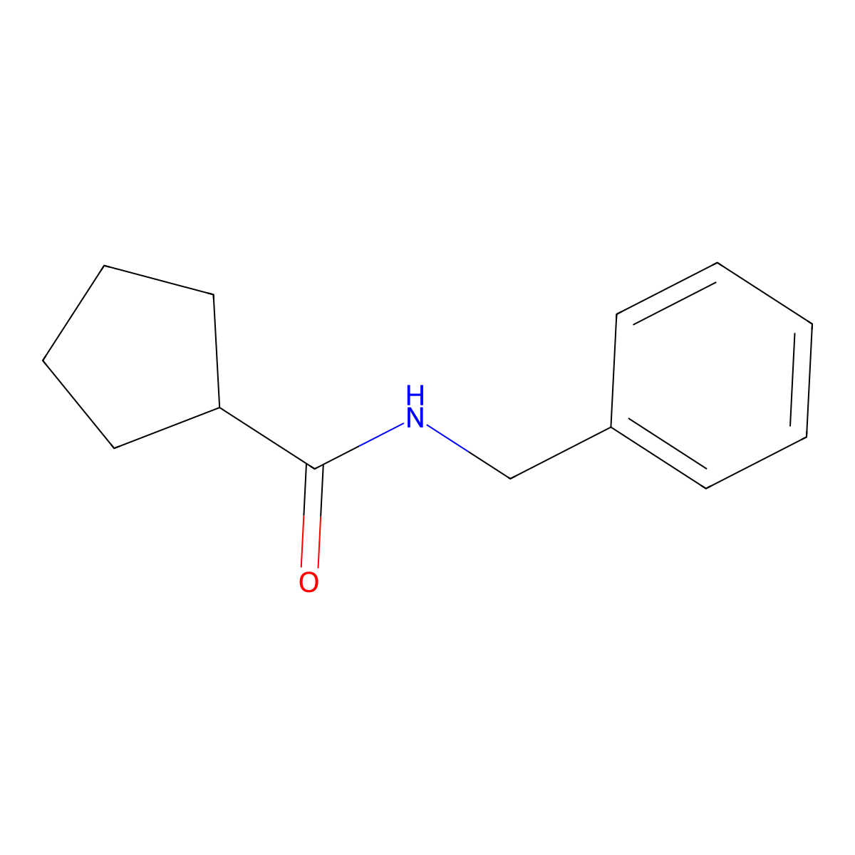 N-benzylcyclopentanecarboxamide molecular structure, CAS 58265-44-4