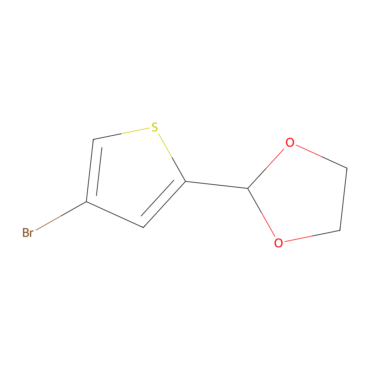 2-(4-Bromothiophen-2-yl)-1,3-dioxolane molecular structure, CAS 58267-85-9