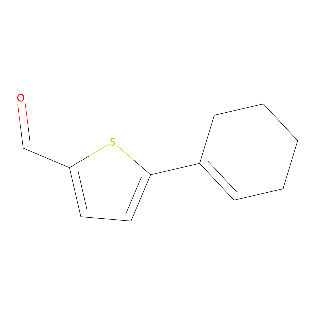 5-(Cyclohex-1-EN-1-YL)thiophene-2-carbaldehyde molecular structure, CAS 58267-91-7