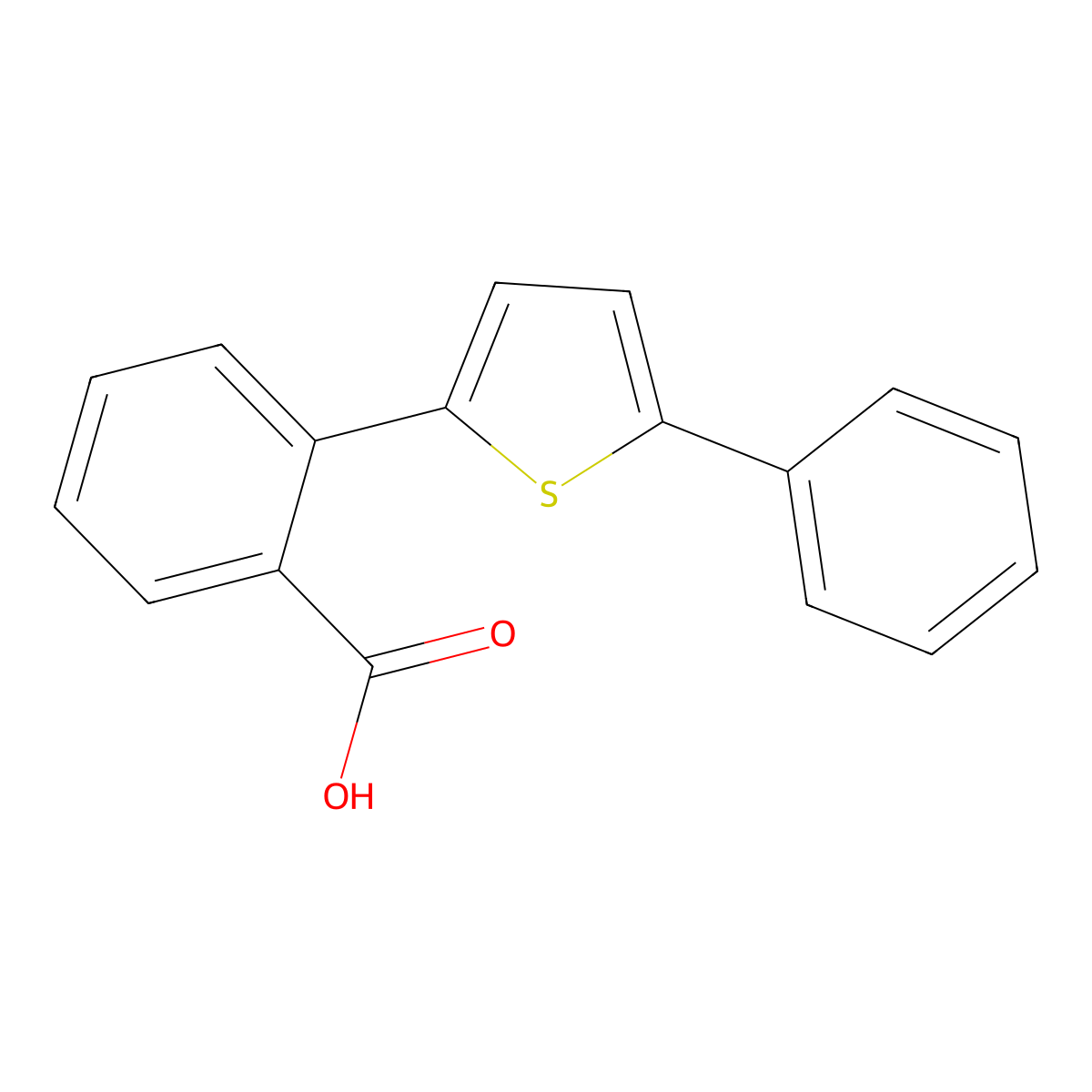 2-(5-Phenyl-2-thienyl)benzoic acid molecular structure, CAS 58268-06-7