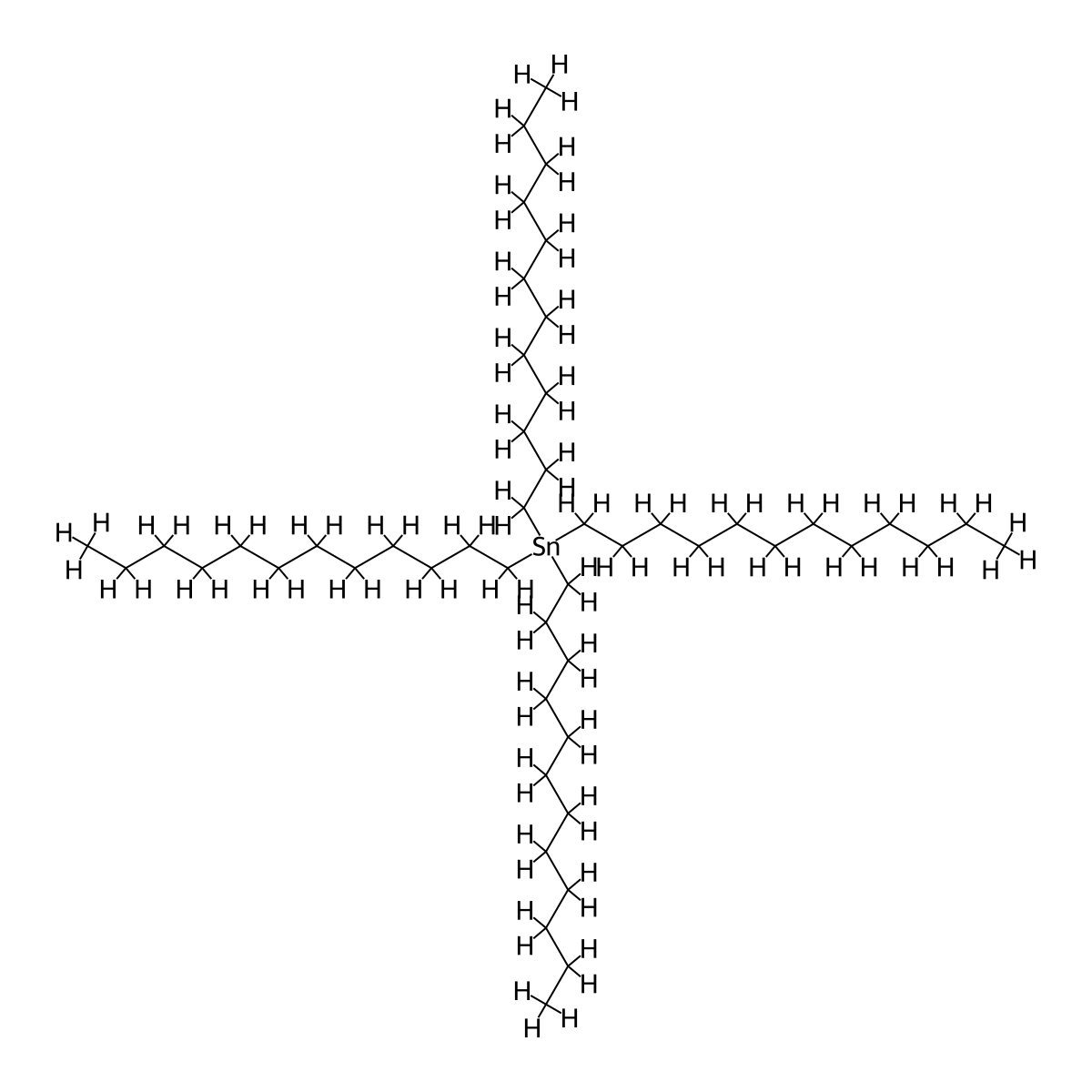 Tetradodecylstannane molecular structure, CAS 5827-56-5