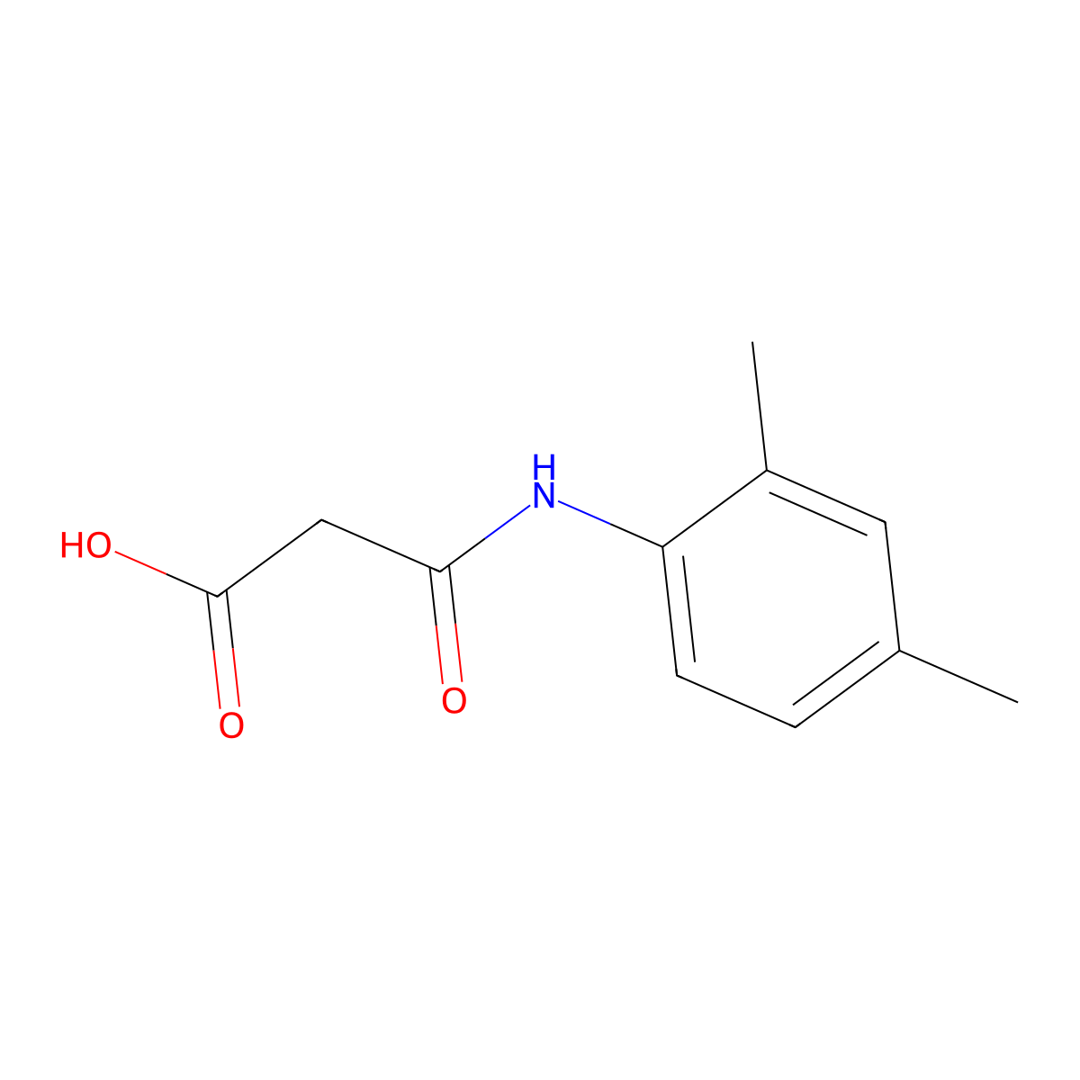 3-[(2,4-Dimethylphenyl)amino]-3-oxopropanoic acid molecular structure, CAS 58271-38-8