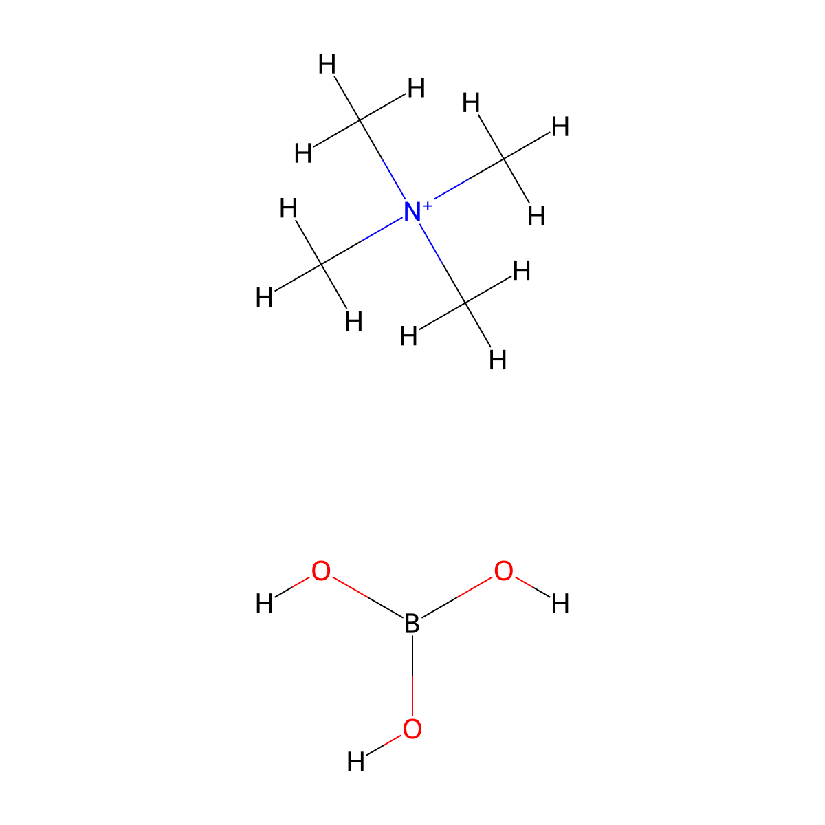 Boric acid;tetramethylazanium molecular structure, CAS 58272-25-6