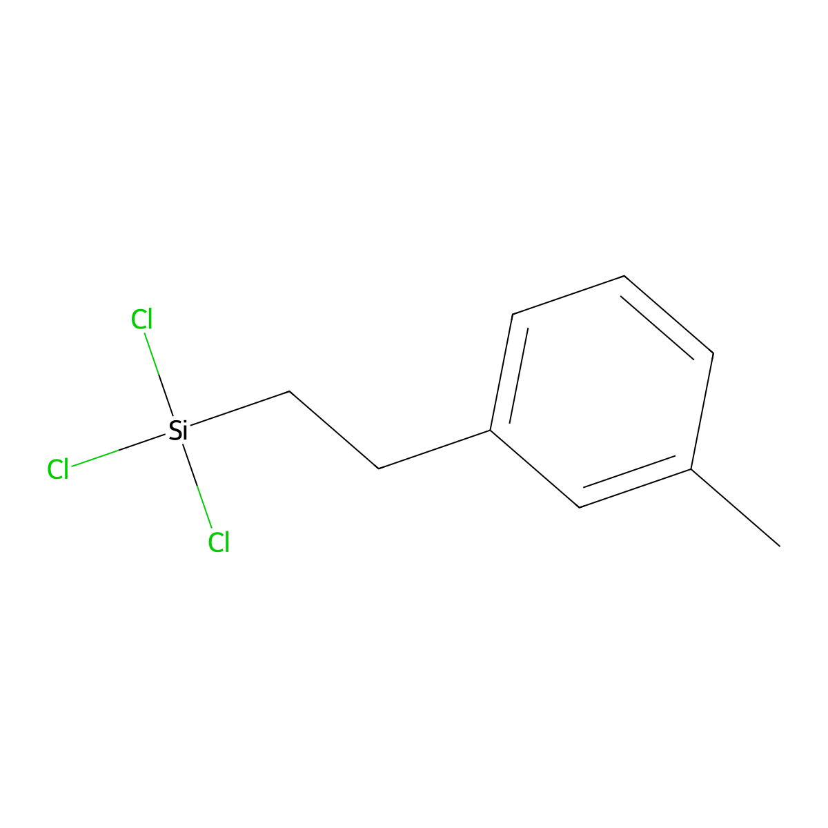 Trichloro[2-(3-methylphenyl)ethyl]silane molecular structure, CAS 58276-69-0