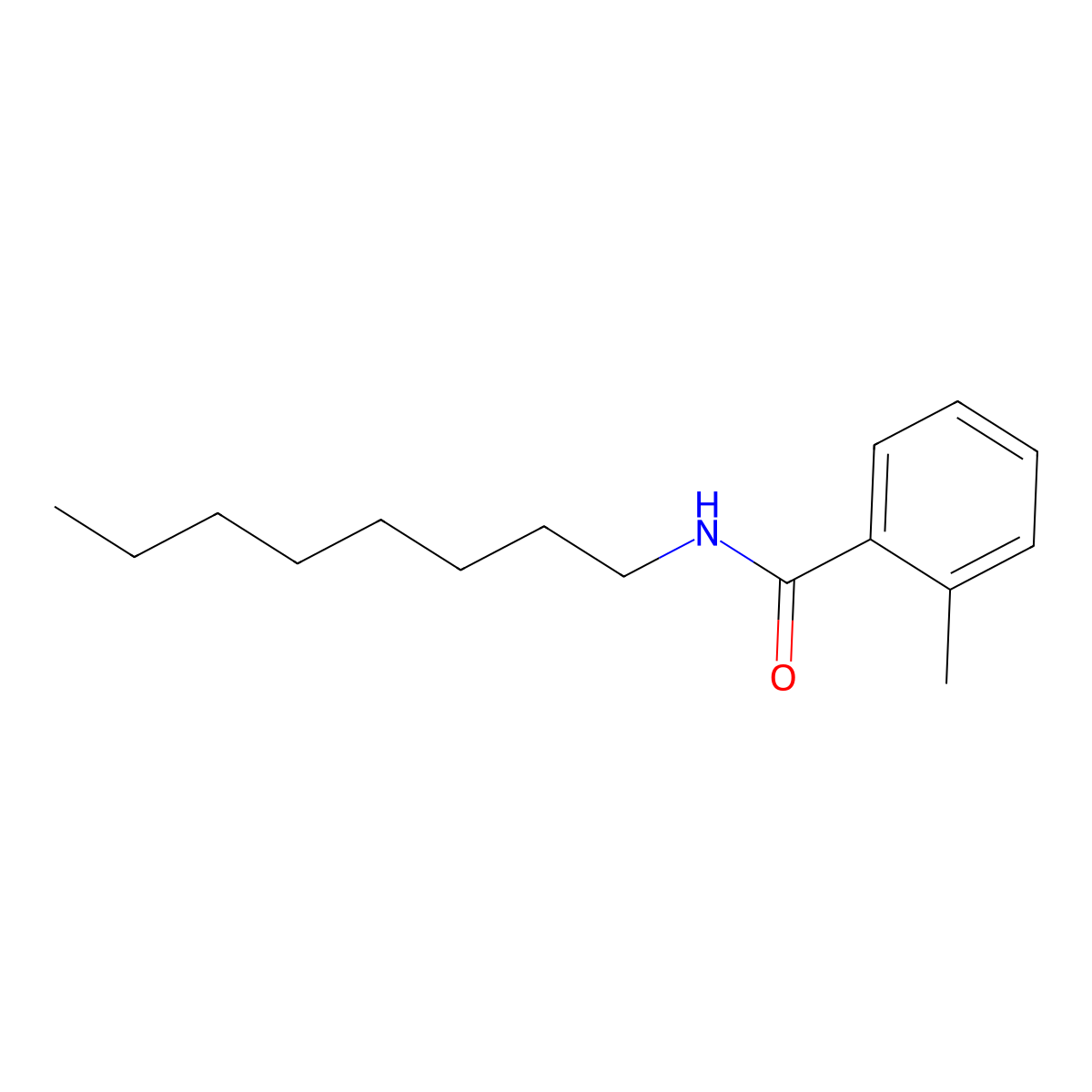 Benzamide, 2-methyl-N-octyl- molecular structure, CAS 58278-19-6