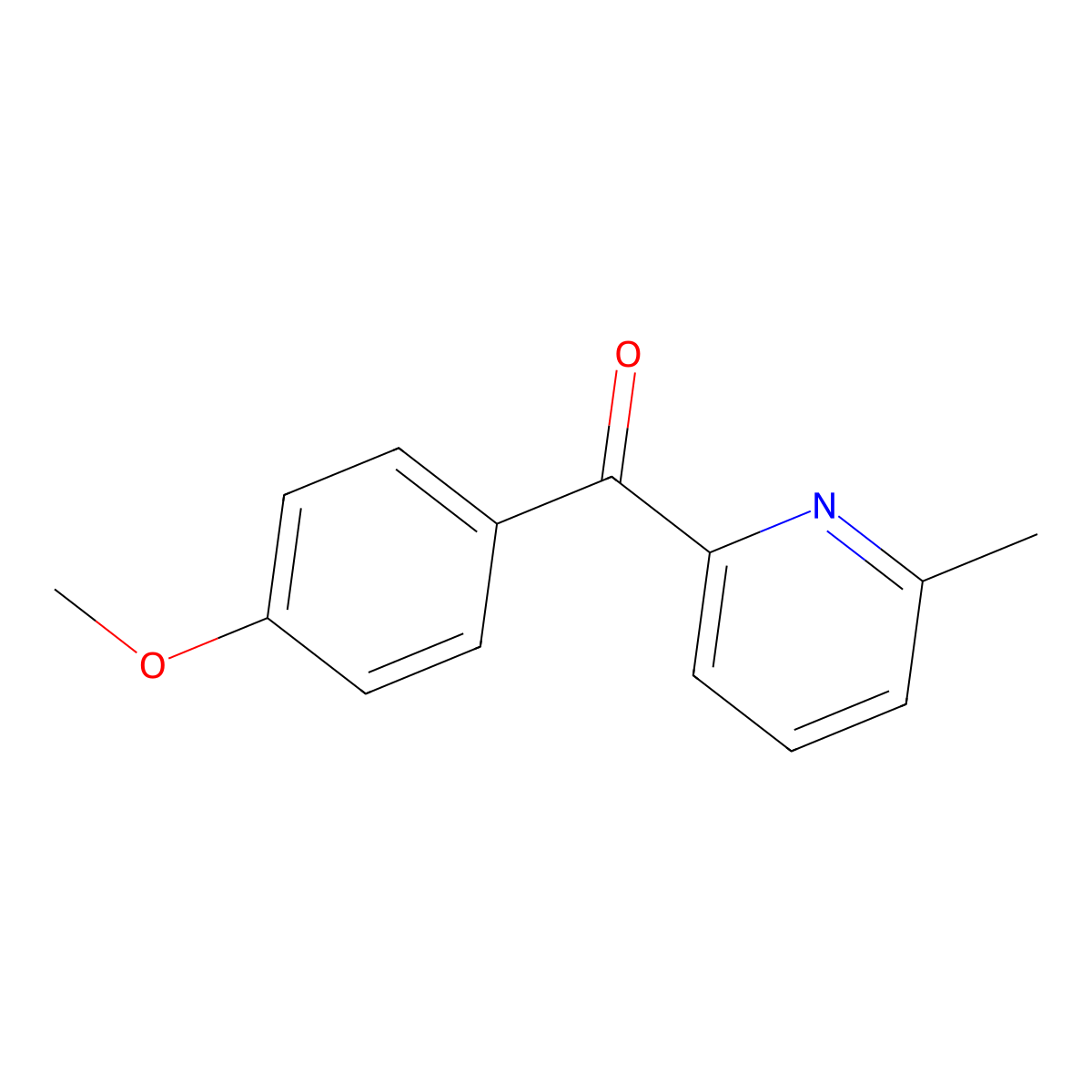 (4-Methoxyphenyl)(6-methylpyridin-2-yl)methanone molecular structure, CAS 58283-32-2