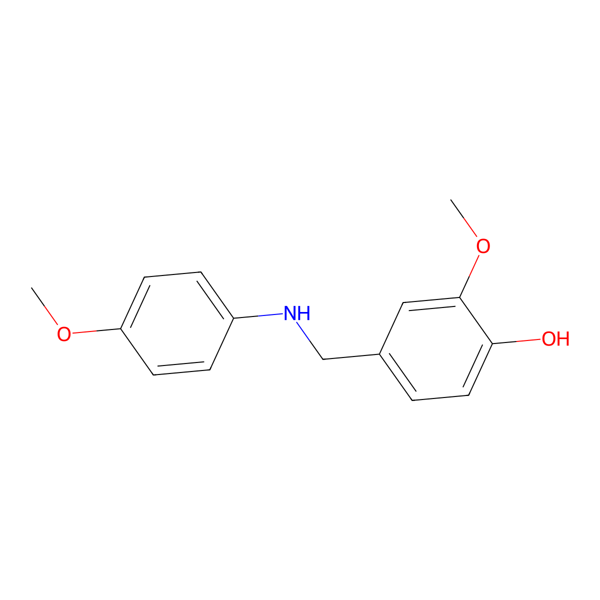 2-Methoxy-4-[[(4-methoxyphenyl)amino]methyl]phenol molecular structure, CAS 58285-79-3
