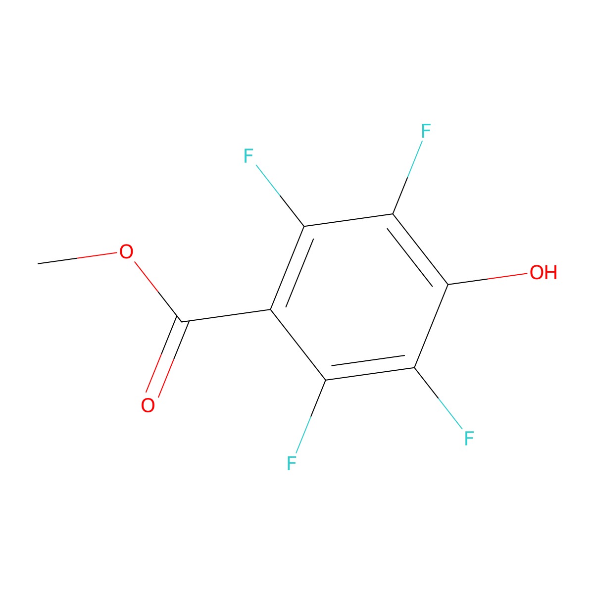 Methyl 2,3,5,6-tetrafluoro-4-hydroxybenzoate molecular structure, CAS 58286-07-0