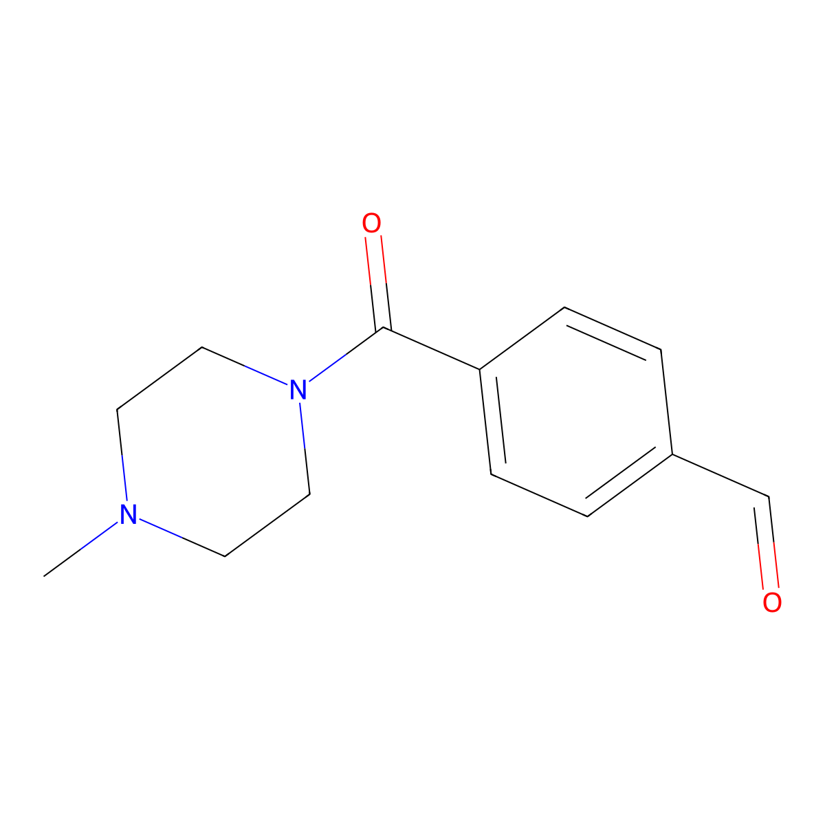 4-[(4-Methyl-1-piperazinyl)carbonyl]benzaldehyde molecular structure, CAS 58287-81-3