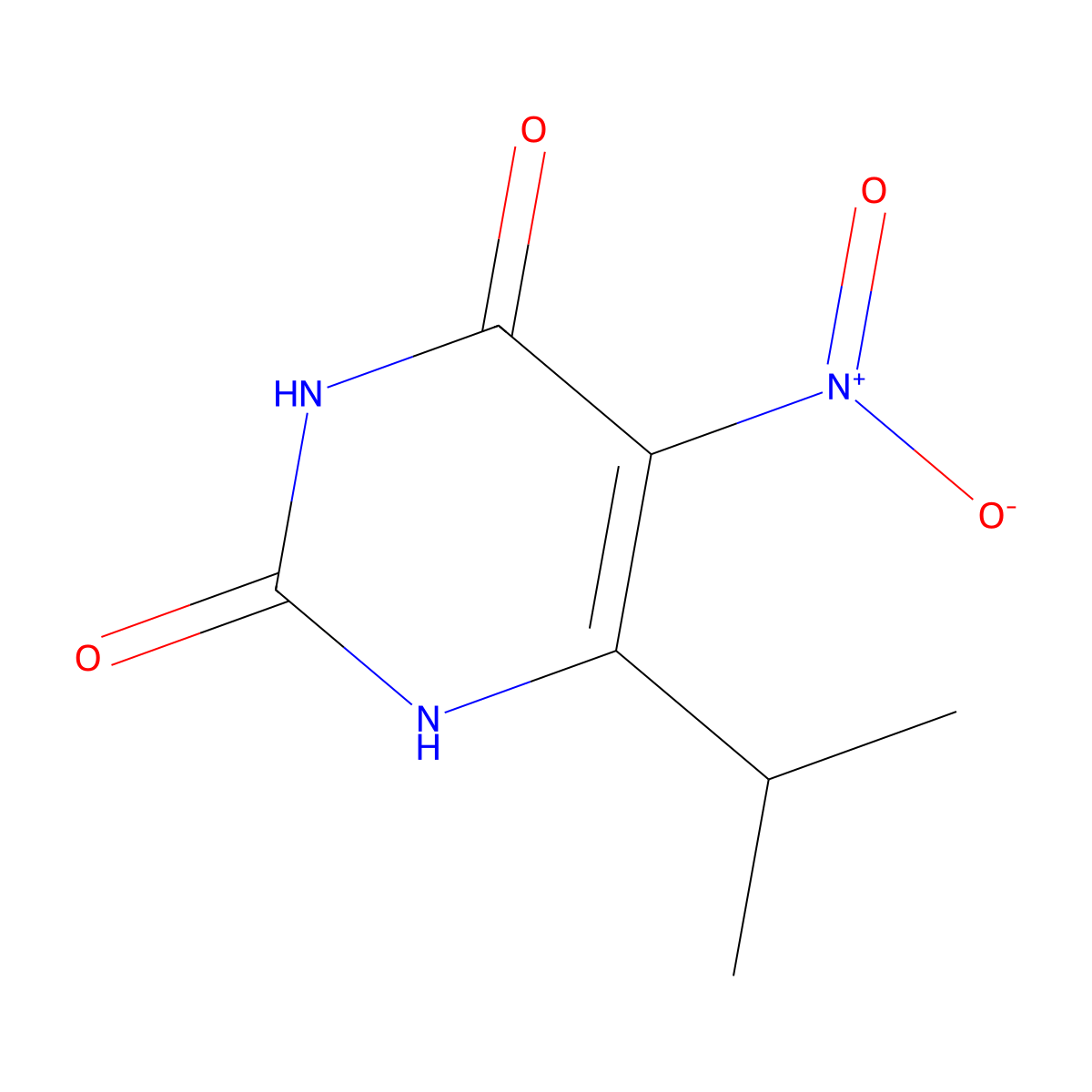 5-Nitro-6-(propan-2-yl)pyrimidine-2,4(1H,3H)-dione molecular structure, CAS 58289-28-4