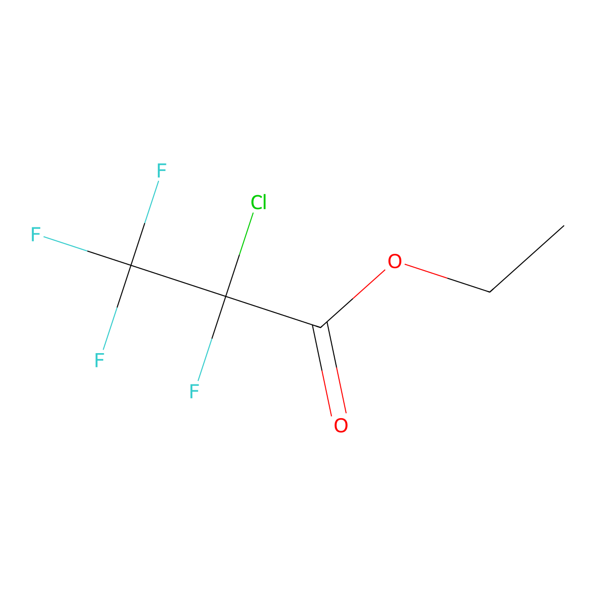 Ethyl 2-chlorotetrafluoropropionate molecular structure, CAS 5829-03-8