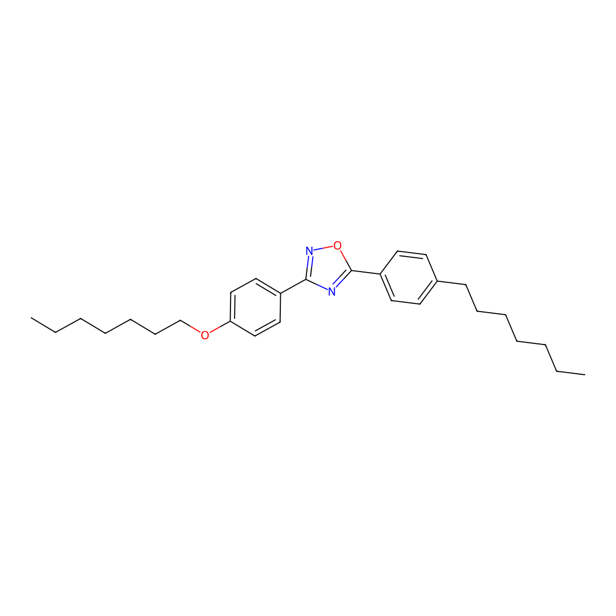 3-[4-(Heptyloxy)phenyl]-5-(4-heptylphenyl)-1,2,4-oxadiazole molecular structure, CAS 5829-13-0