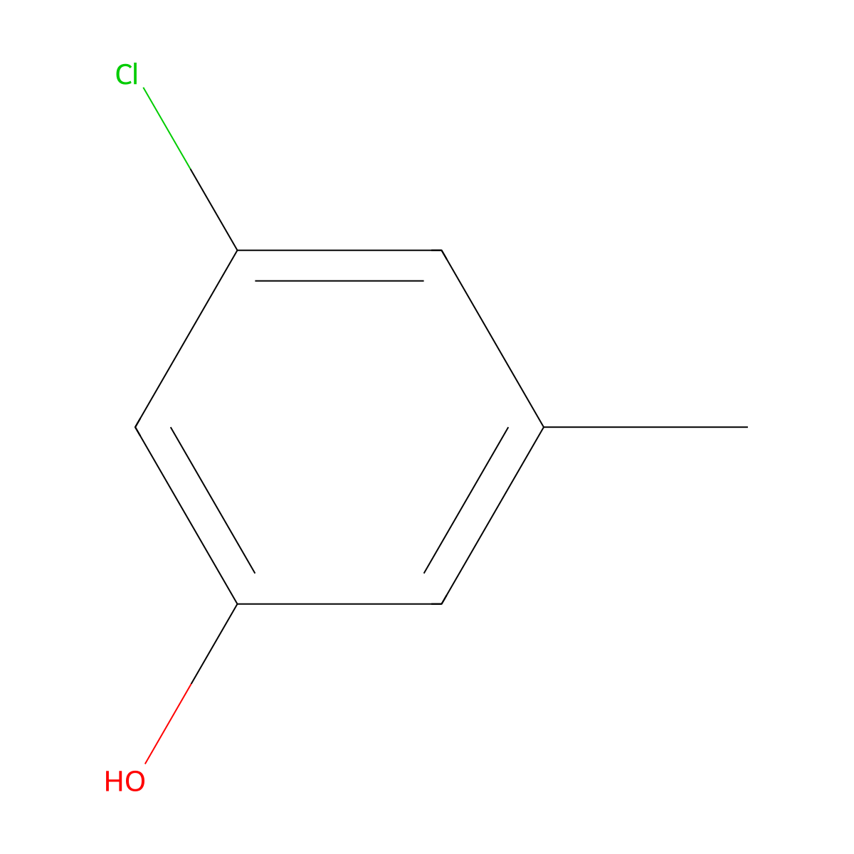 3-Chloro-5-methylphenol molecular structure, CAS 58291-77-3