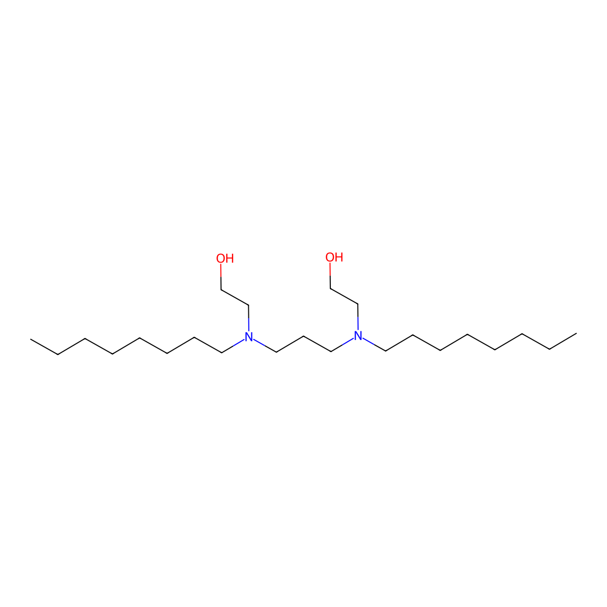 2-({3-[(2-Hydroxyethyl)octylamino]propyl}octylamino)ethan-1-ol molecular structure, CAS 58293-44-0