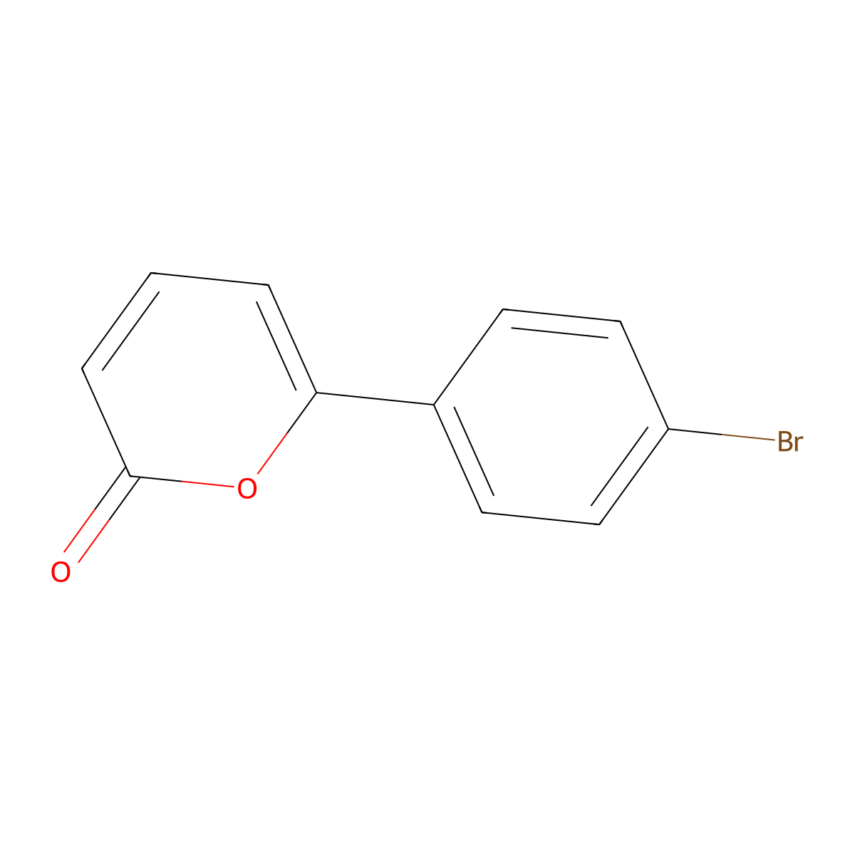 6-(4-bromophenyl)-2H-pyran-2-one molecular structure, CAS 58293-68-8