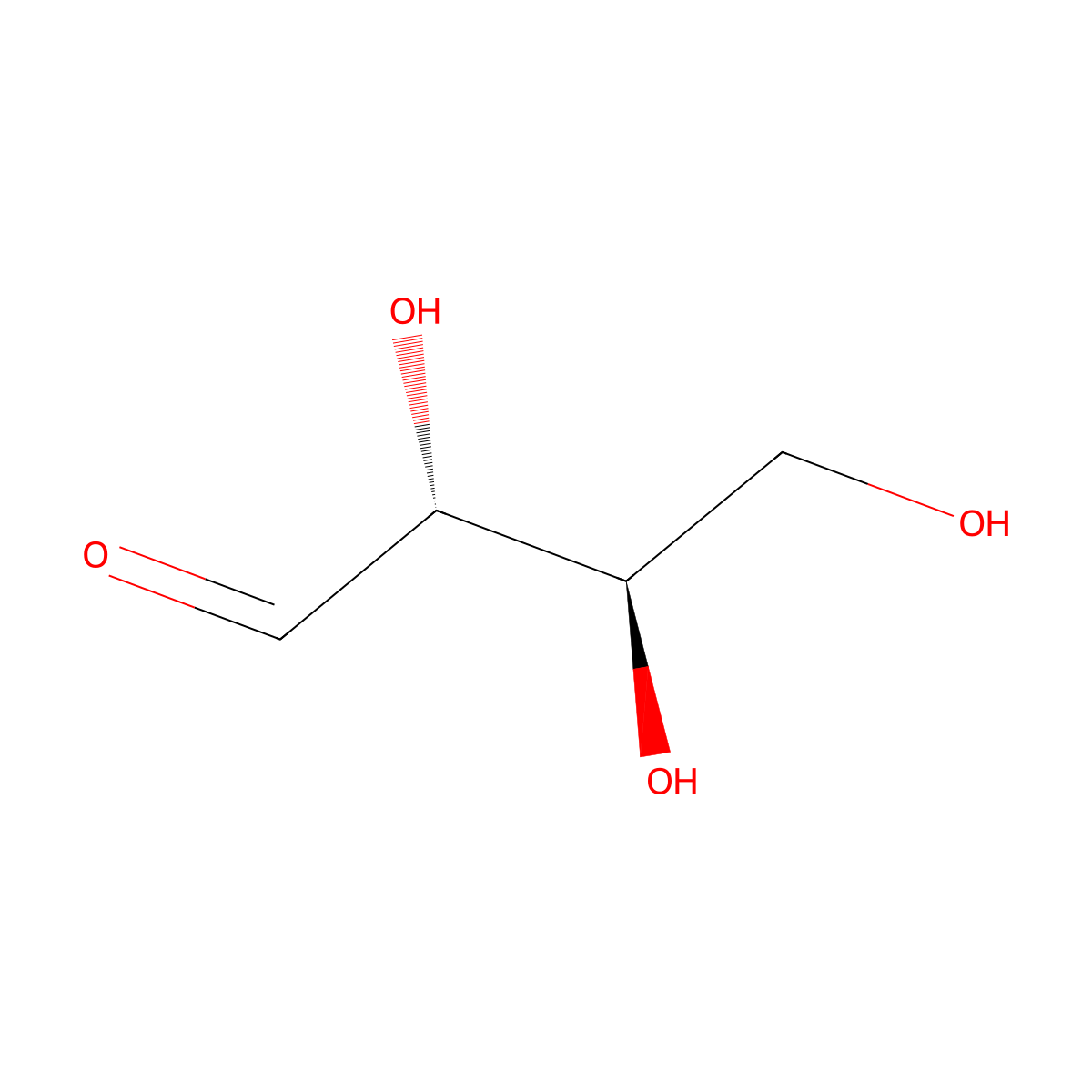 D-Erythrose molecular structure, CAS 583-50-6