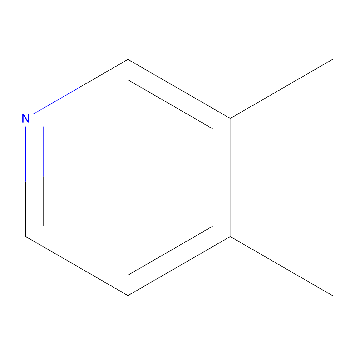 3,4-Dimethylpyridine molecular structure, CAS 583-58-4