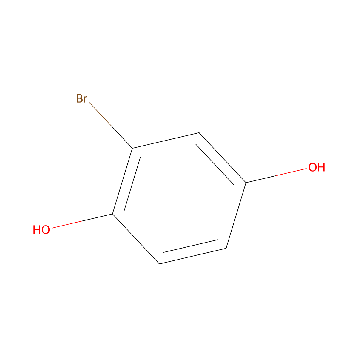2-Bromo-1,4-benzenediol molecular structure, CAS 583-69-7