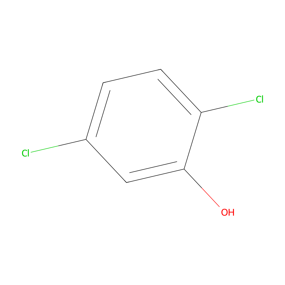 2,5-Dichlorophenol molecular structure, CAS 583-78-8