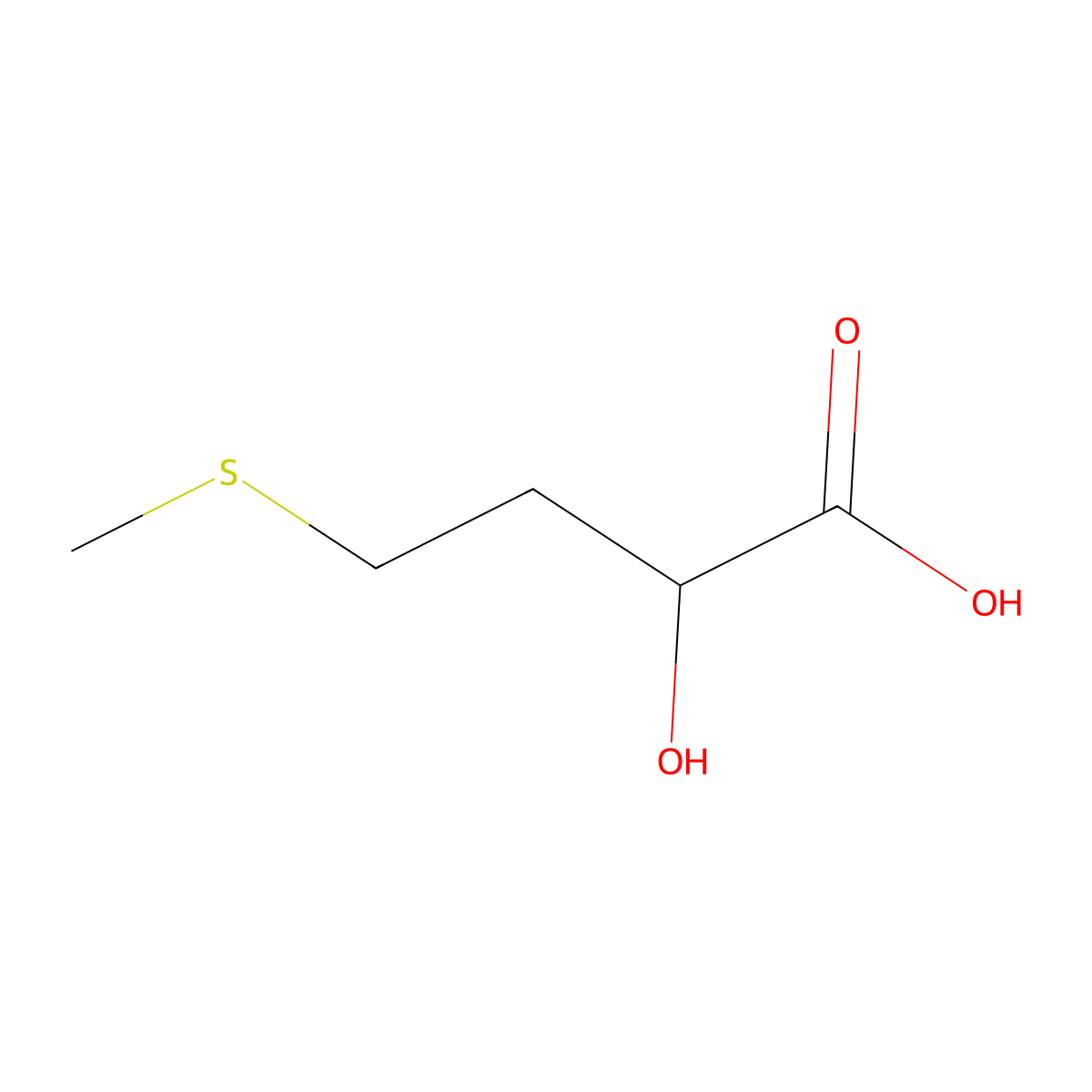 alpha-Hydroxy-gamma-methylmercaptobutyric acid molecular structure, CAS 583-91-5