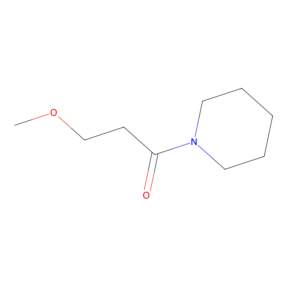 3-Methoxy-1-(piperidin-1-yl)propan-1-one molecular structure, CAS 5830-21-7