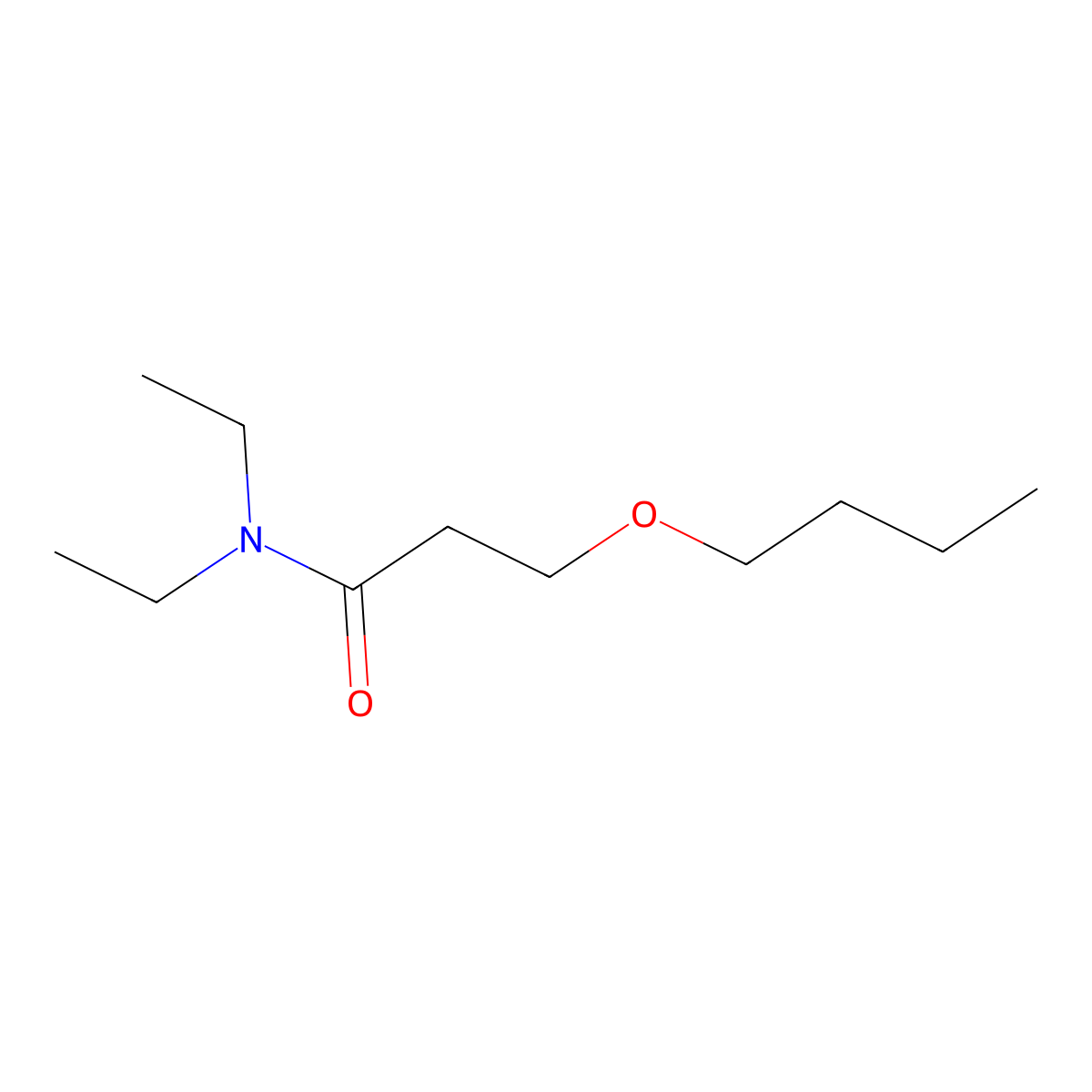 3-butoxy-N,N-diethylpropanamide molecular structure, CAS 5830-24-0