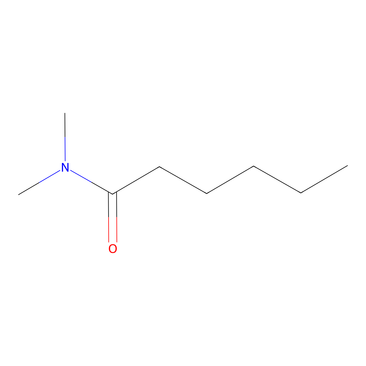 N,N-Dimethylhexanamide molecular structure, CAS 5830-30-8
