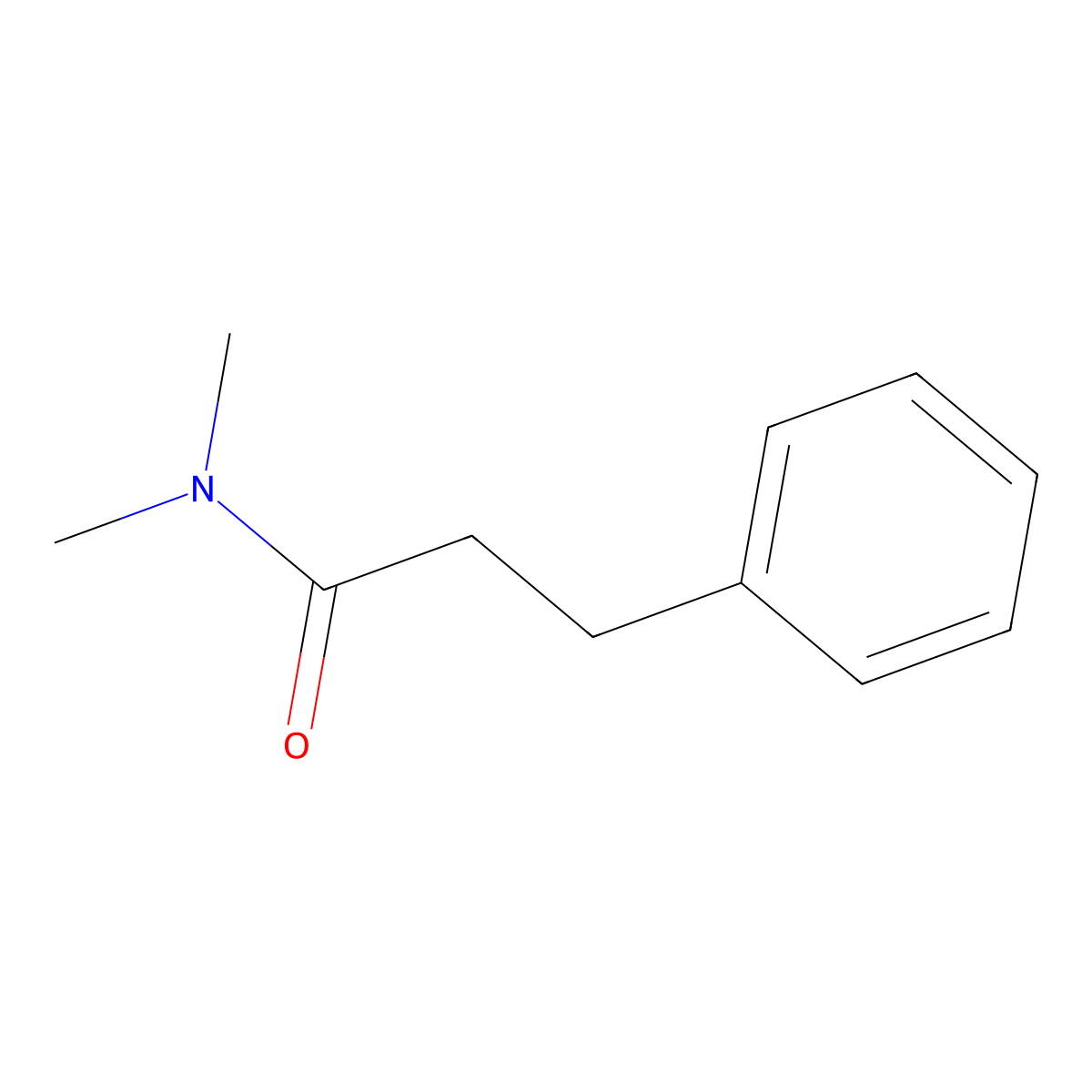 N,N-Dimethylhydrocinnamide molecular structure, CAS 5830-31-9