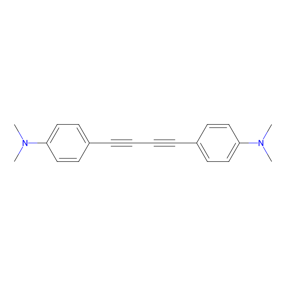 4,4'-(buta-1,3-diyne-1,4-diyl)bis(N,N-dimethylaniline) molecular structure, CAS 58300-70-2
