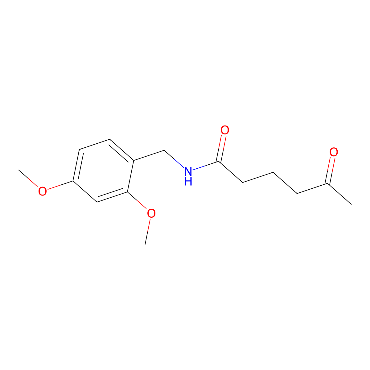 N-[(2,4-Dimethoxyphenyl)methyl]-5-oxohexanamide molecular structure, CAS 583027-31-0