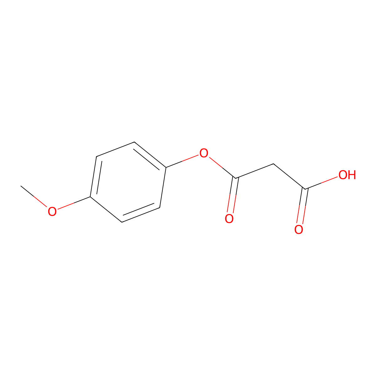 3-(4-Methoxyphenoxy)-3-oxopropanoic acid molecular structure, CAS 58303-20-1