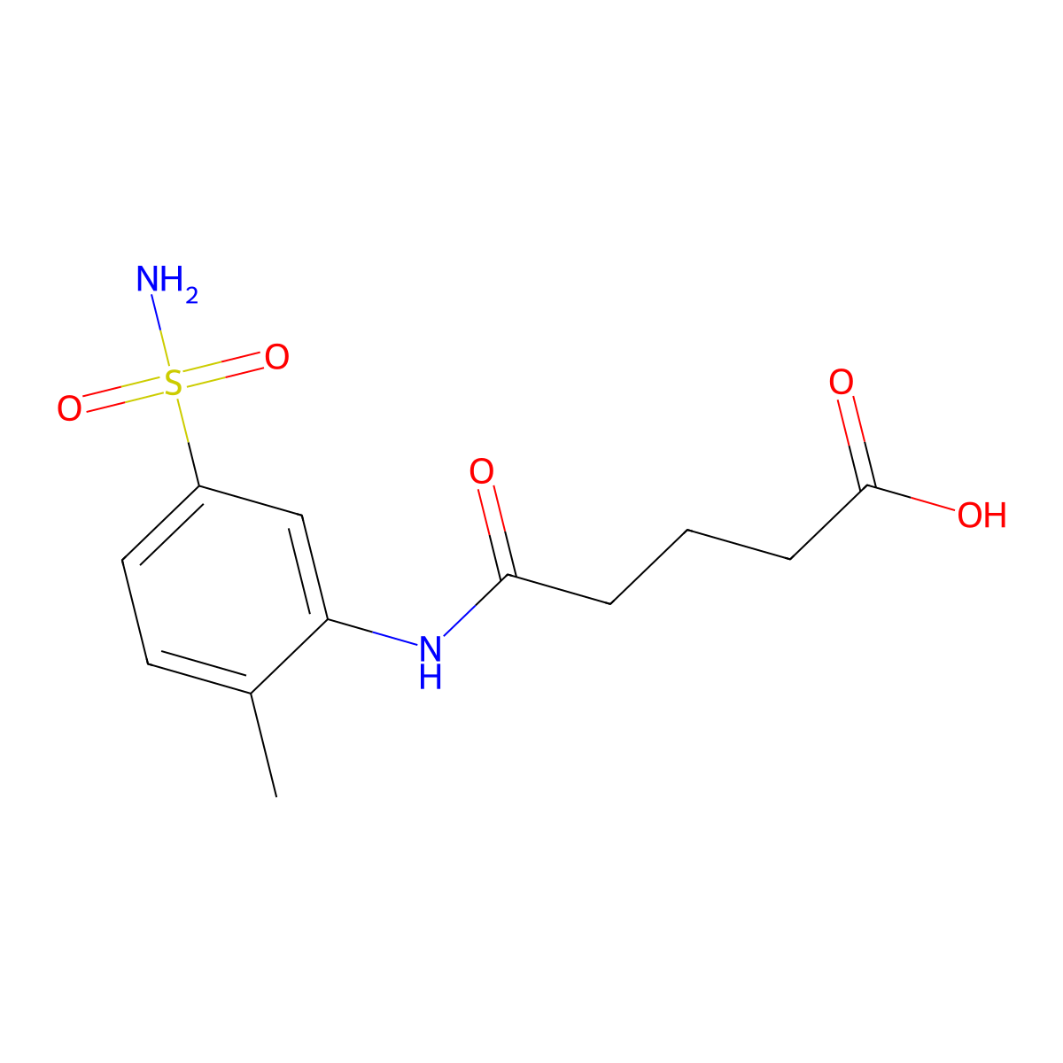 5-(2-Methyl-5-sulfamoylanilino)-5-oxopentanoic acid molecular structure, CAS 583030-82-4